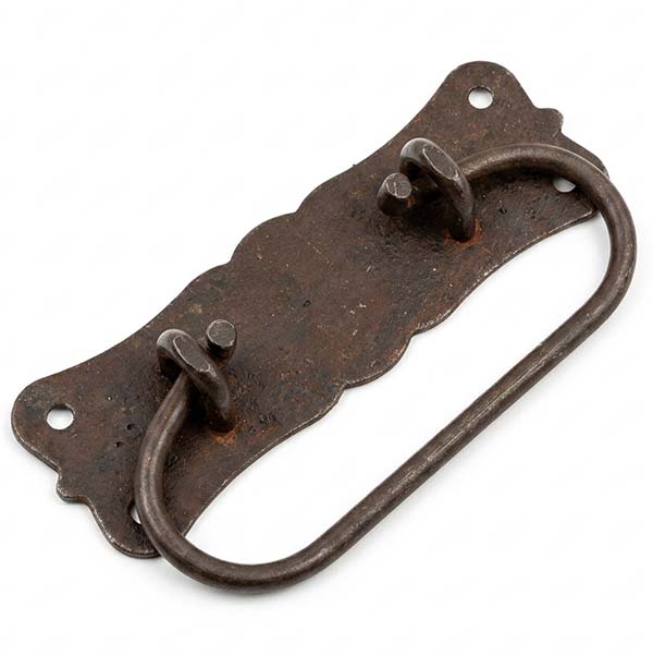 Metal Style Maniglia con Fermo Ferro Anticato MM 55X105 - METAL STYLE